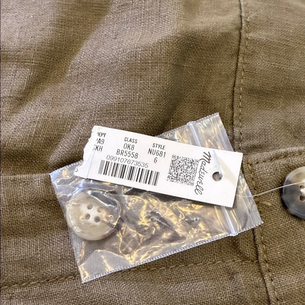 Madewell The Zoe Relaxed Wide Pant in 100% Linen Size 6 - Picture 6 of 11